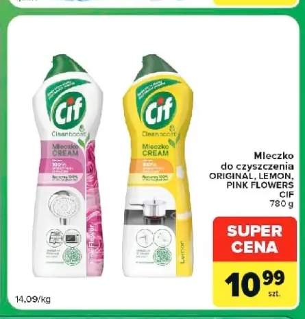 Mleczko do czyszczenia Pink Flowers Cif +2 warianty