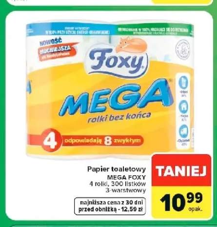 Papier toaletowy Mega Foxy 3-warstwowy