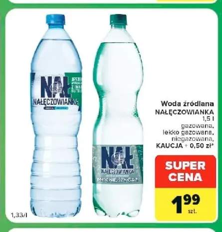 Woda źródlana niegazowana Nałęczowianka +2 warianty