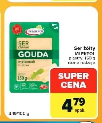 Ser żółty w plastrach Mlekpol