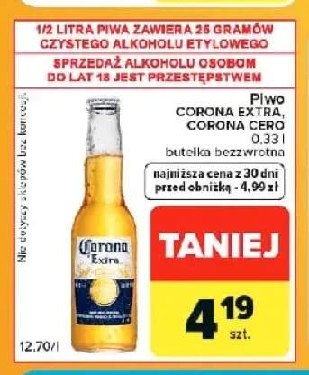 Piwo bezalkoholowe Corona Cero +1 wariant