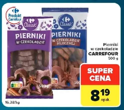 Pierniki w czekoladzie mlecznej Carrefour +1 wariant