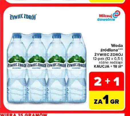 Woda źródlana Żywiec Zdrój 12-pak 0,5 l