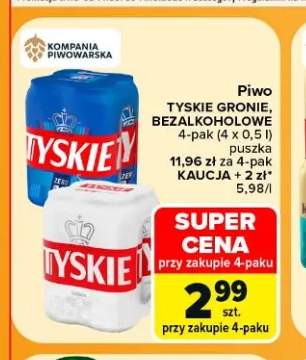 Piwo Tyskie Gronie 4-pak +1 wariant
