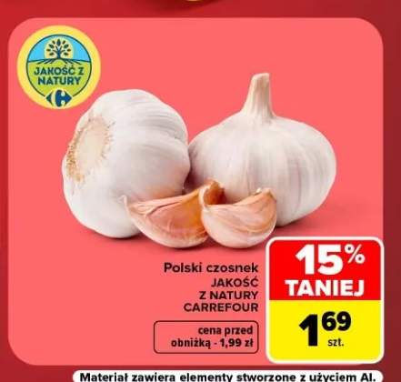 Czosnek polski Jakość z Natury Carrefour