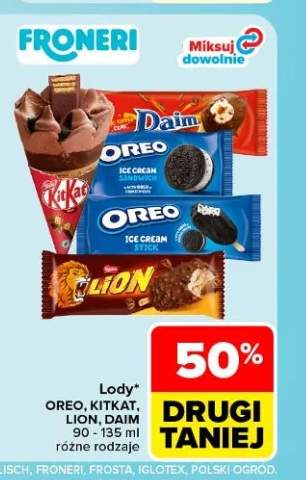 Lody Oreo Froneri +3 warianty