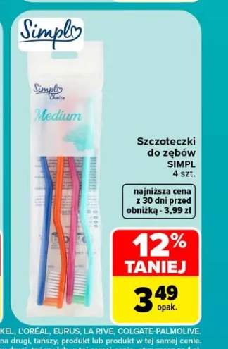 Szczoteczki do zębów Simpl 4-pak