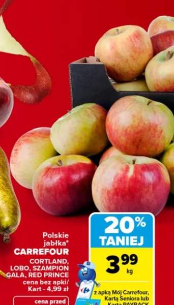 Polskie jabłka Red Prince Carrefour +4 warianty