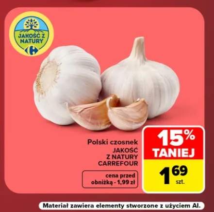 Czosnek polski Jakość z Natury Carrefour