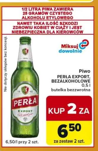 Piwo bezalkoholowe Perła +1 wariant