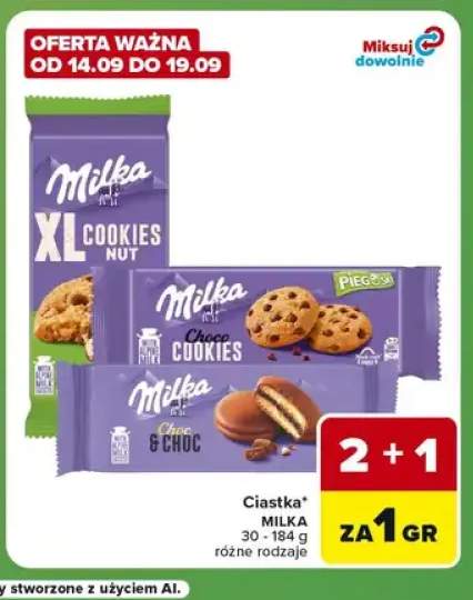 Ciastka Milka XL Cookies Nut +2 warianty