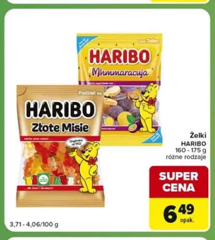 Żelki Złote Misie Haribo +1 wariant
