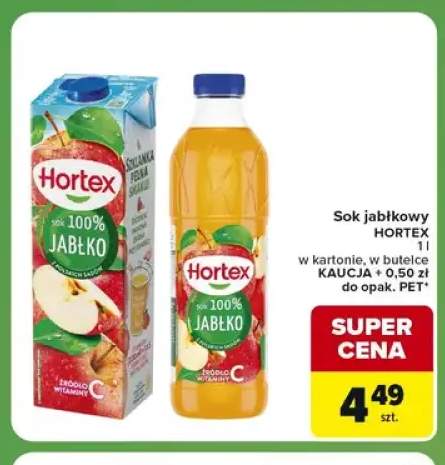 Sok jabłkowy Hortex w kartonie +1 wariant