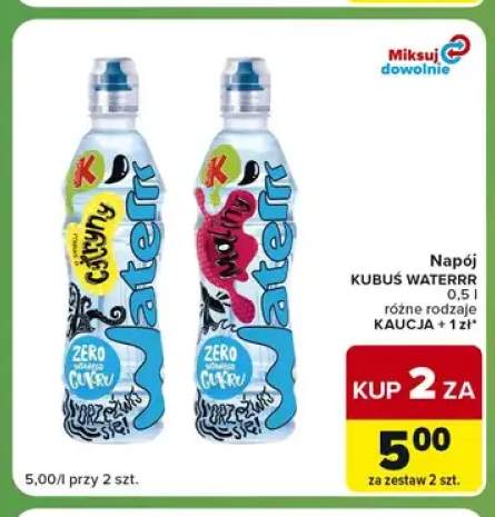 Napój Kubuś Waterrr cytryna +1 wariant