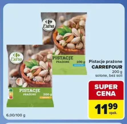 Pistacje prażone bez soli Carrefour +1 wariant