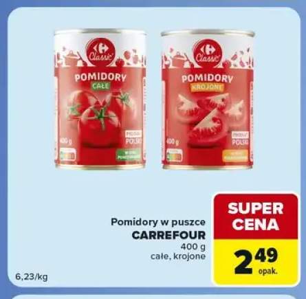 Pomidory w puszce całe Carrefour +1 wariant