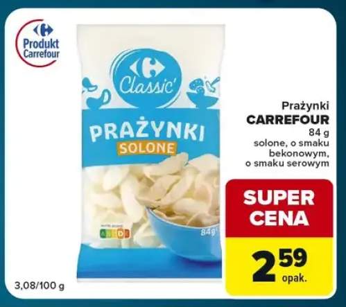 Prażynki o smaku bekonowym Carrefour +2 warianty