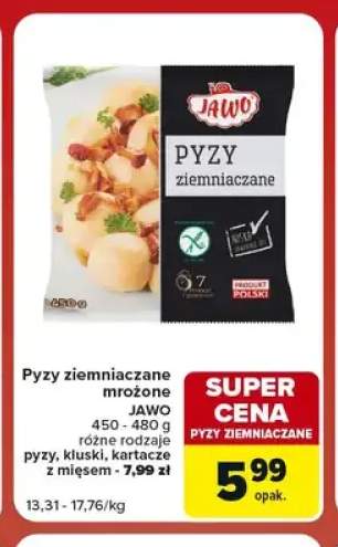 Pyzy ziemniaczane mrożone Jawo +3 warianty