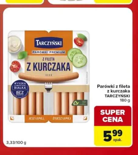 Parówki z fileta z kurczaka Tarczyński