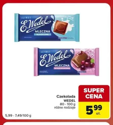 Czekolada mleczna klasyczna E.Wedel +1 wariant