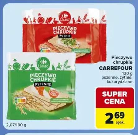 Pieczywo chrupkie pszenne Carrefour +2 warianty