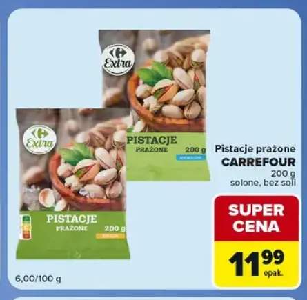 Pistacje prażone solone Carrefour +1 wariant