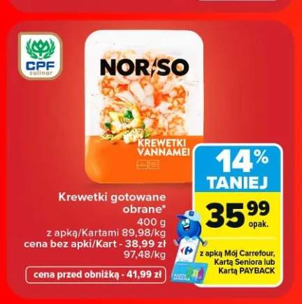 Krewetki gotowane obrane Nor-So