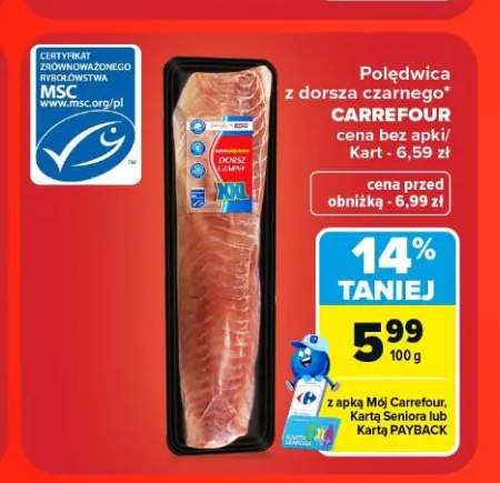 Polędwica z dorsza czarnego Carrefour