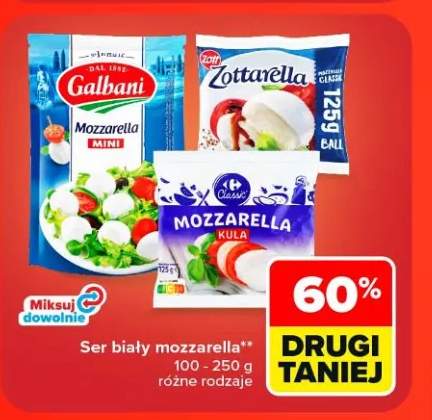 Ser mozzarella Mini Galbani +2 warianty