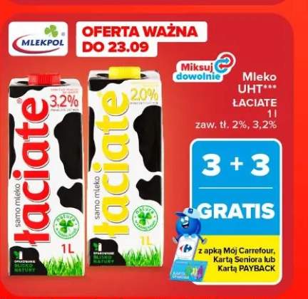 Mleko UHT Łaciate 3,2% +1 wariant