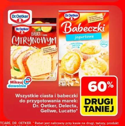 Ciasta i babeczki do przygotowania marek: Dr. Oetker, Delecta, Gellwe, Lucatto +2 warianty