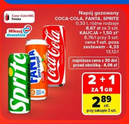 Napój gazowany Coca-Cola +2 warianty