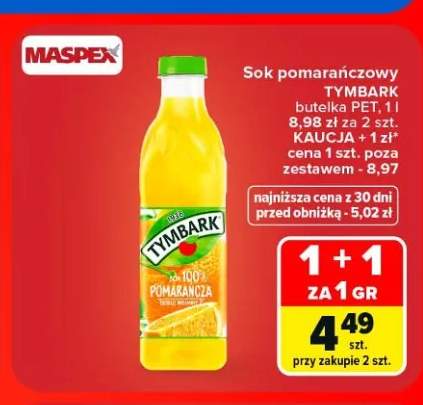Sok pomarańczowy Tymbark