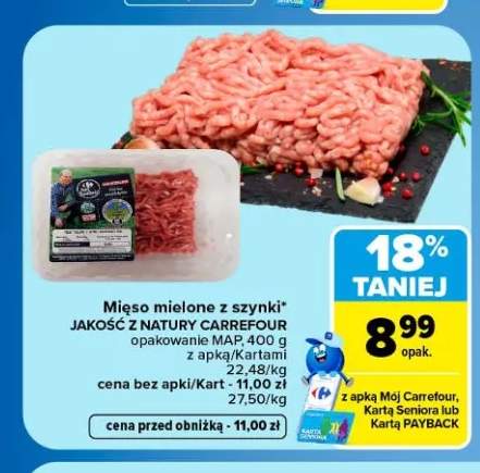 Mięso mielone z szynki Jakość z Natury Carrefour