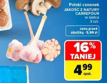 Czosnek polski w siatce Jakość z Natury Carrefour