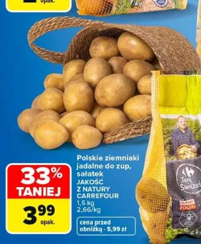 Ziemniaki jadalne do zup sałatek polskie Jakość z Natury Carrefour