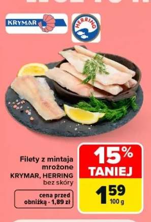Filety z mintaja mrożone bez skóry Krymar +1 wariant