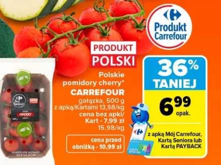 Pomidory cherry gałązka polskie Carrefour
