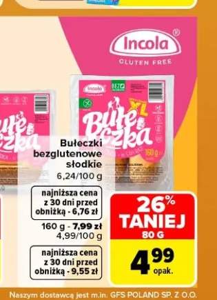 Bułeczki bezglutenowe słodkie Incola 80 g +1 wariant
