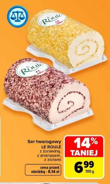 Ser twarogowy Le Roulé z żurawiną +2 warianty