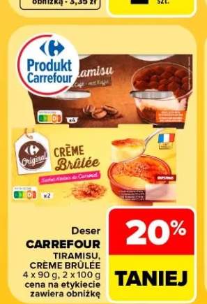 Deser Tiramisu Carrefour 4-pak +1 wariant