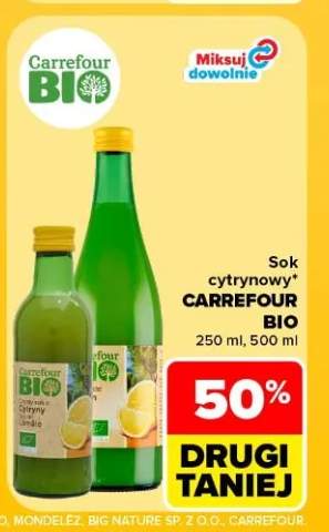 Sok cytrynowy Carrefour Bio 250 ml +1 wariant