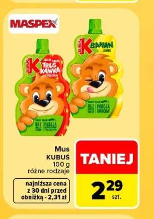 Mus Kubuś jabłko banan marchew truskawka +1 wariant
