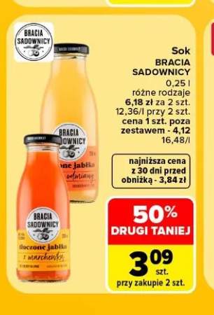 Sok Bracia Sadownicy tłoczone jabłko +1 wariant