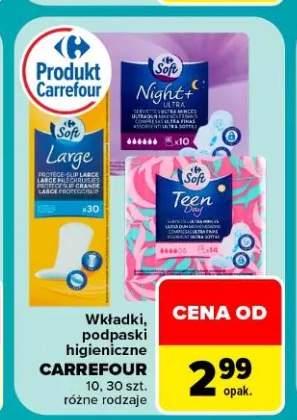 Wkładki, podpaski higieniczne Carrefour