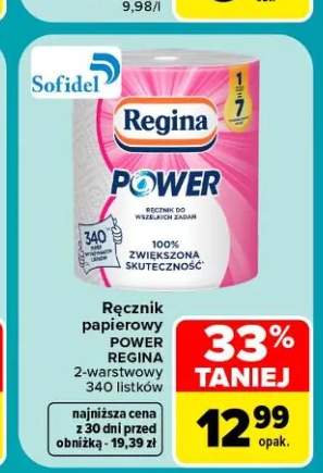 Ręcznik papierowy Power Regina 2-warstwowy 340 listków