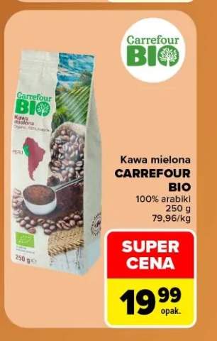 Kawa mielona Carrefour Bio 100% arabiki
