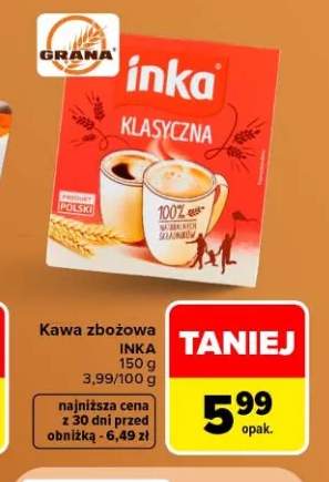 Kawa rozpuszczalna zbożowa Inka klasyczna