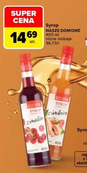 Syrop z malin Nasze Domowe +1 wariant