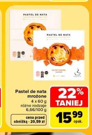 Pastel de nata mrożone 4-pak Nata Pura +1 wariant